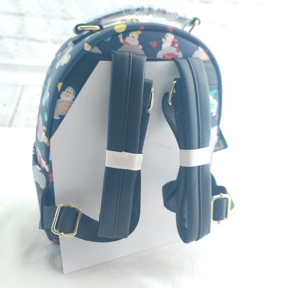 Loungefly Disney Snow White and the Seven Dwarves Beds Print Mini Backpack - Picture 5 of 7